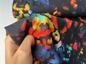 Modaljersey - animal skin i intens multicolor
